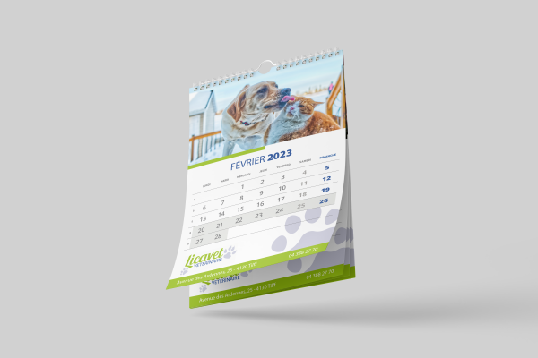 Licavet - Calendrier A4