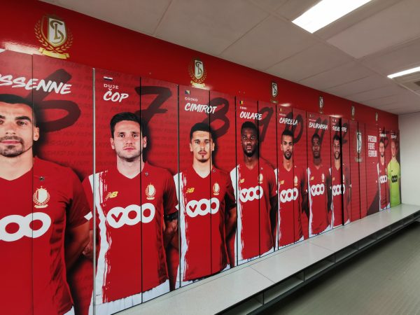 stickers mural casier standard de liege fottball vestiaire